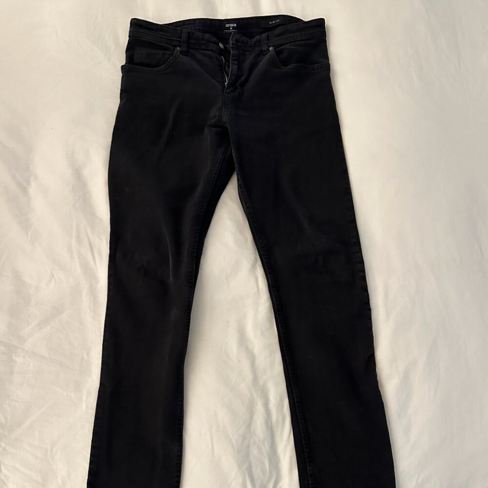 Cotton On Black Slim Leg Jeans - Size 30